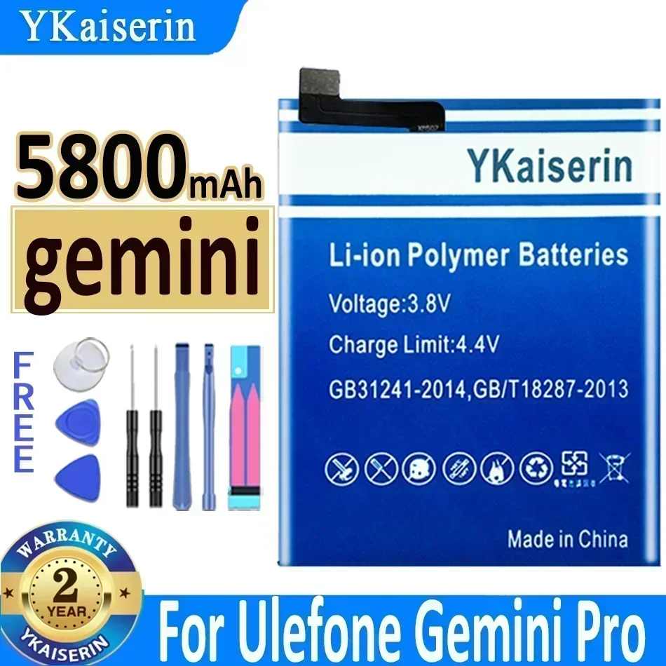 

NEW 5800mAh Top Brand Battery for Ulefone Gemini Pro Batteries + Toolkit