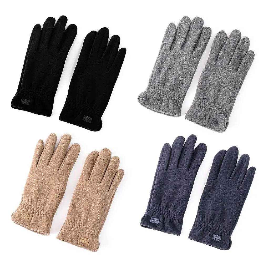 Cold Proof Autumn Winter Gloves Windproof Thermal Thick Snow Gloves Full Finger Gloves Thickened Touch Screen Gloves