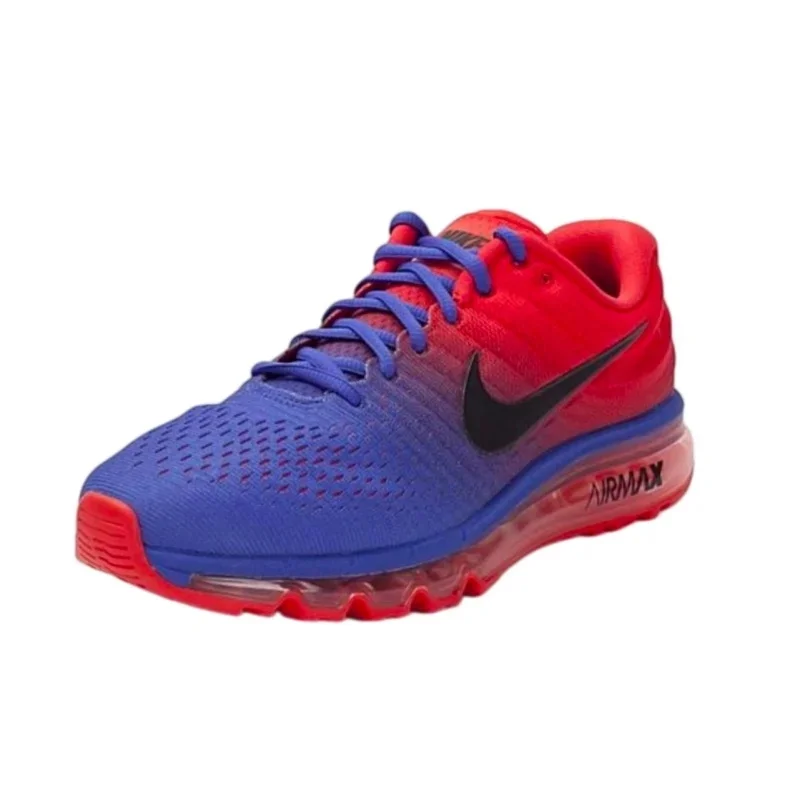 Nike Air Max 2017 Sporty Comfortable Shock-Absorbing Durable Low-Top Running Shoes Men’s Blue/Black 849559-400