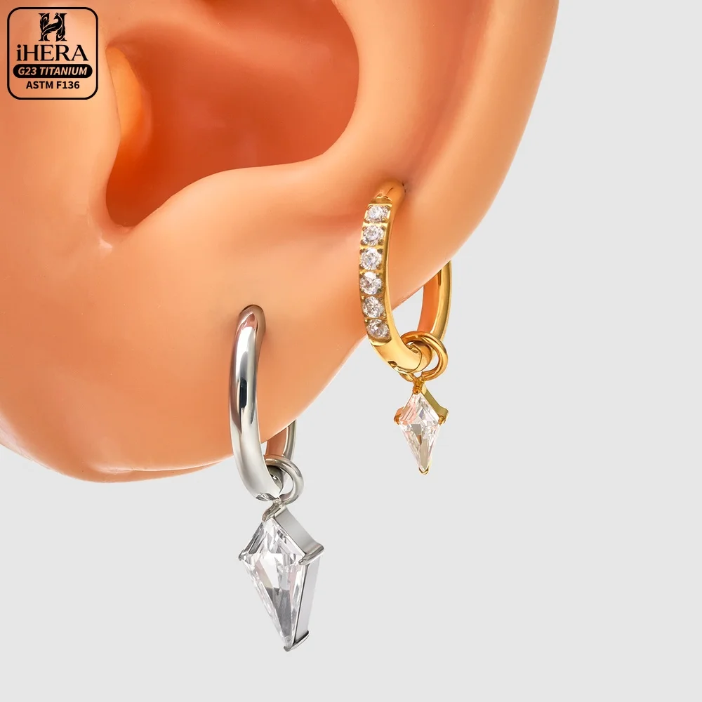 1/10 Stück F136 Titan Piercing Hänge-Creolen mit funkelnden Zirkonia-Steinen, Nasen-, Septum-, Helix-, Knorpel-Ohrringe-Set, Labret-, Augenbrauen- und Körperschmuck – Detail 36