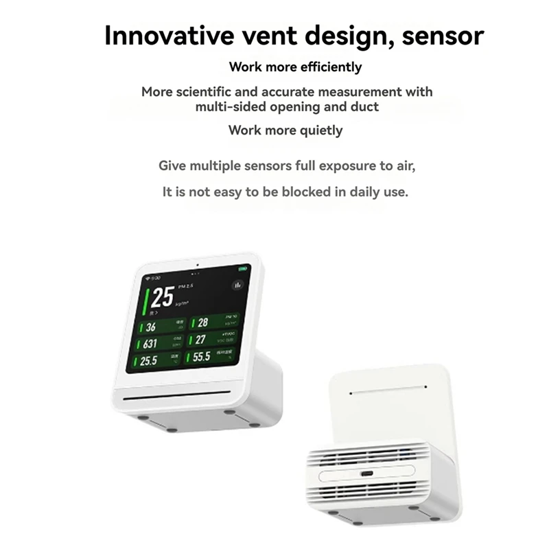 Air Monitor 2 Smart Home Touch Screen Control Temperature Humidity Sensor CO 2 PM2.5 Detector For Mihome App