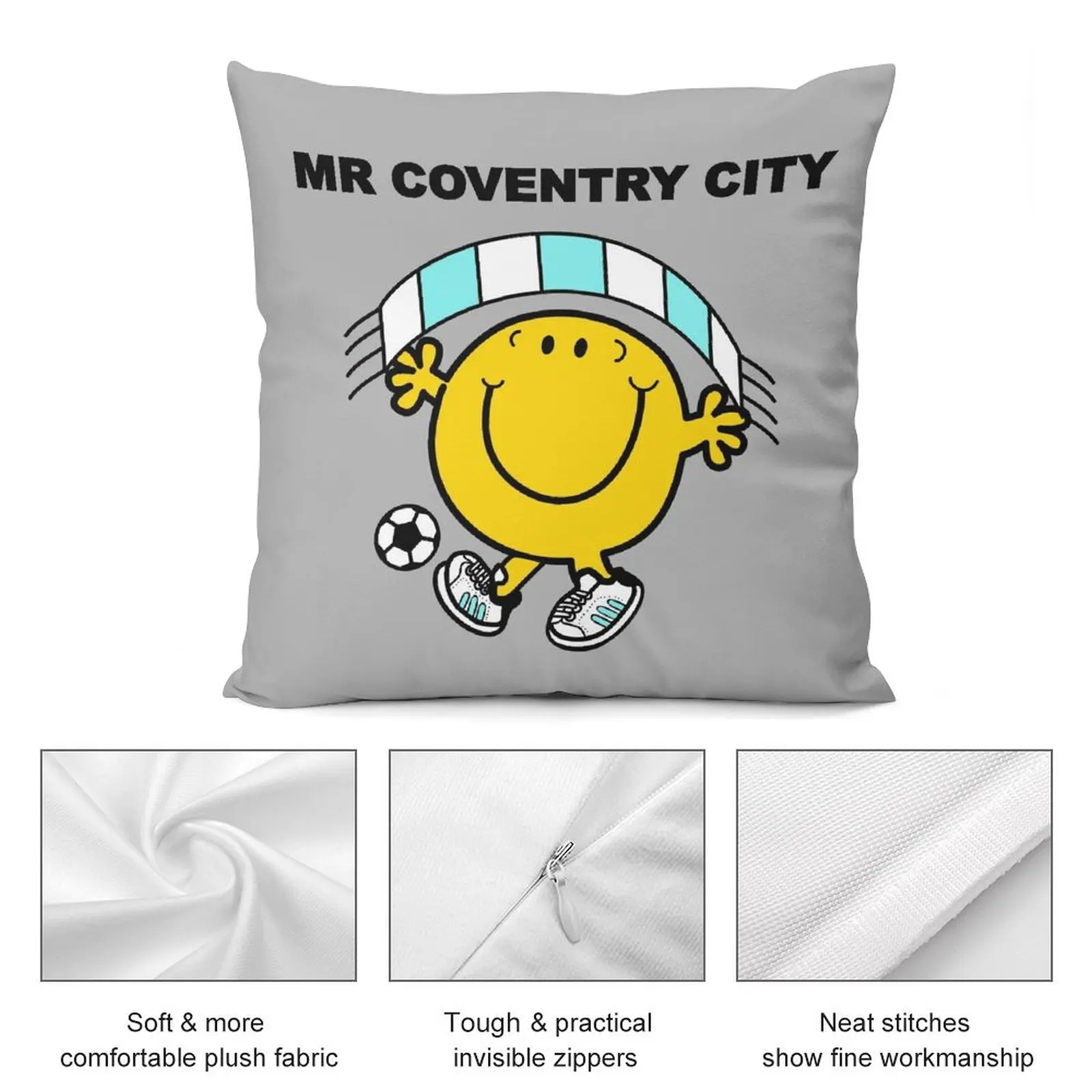 Mr Coventry City Throw Travesseiro, Decoração De Outono, Almofada De Natal, Fronha De Natal