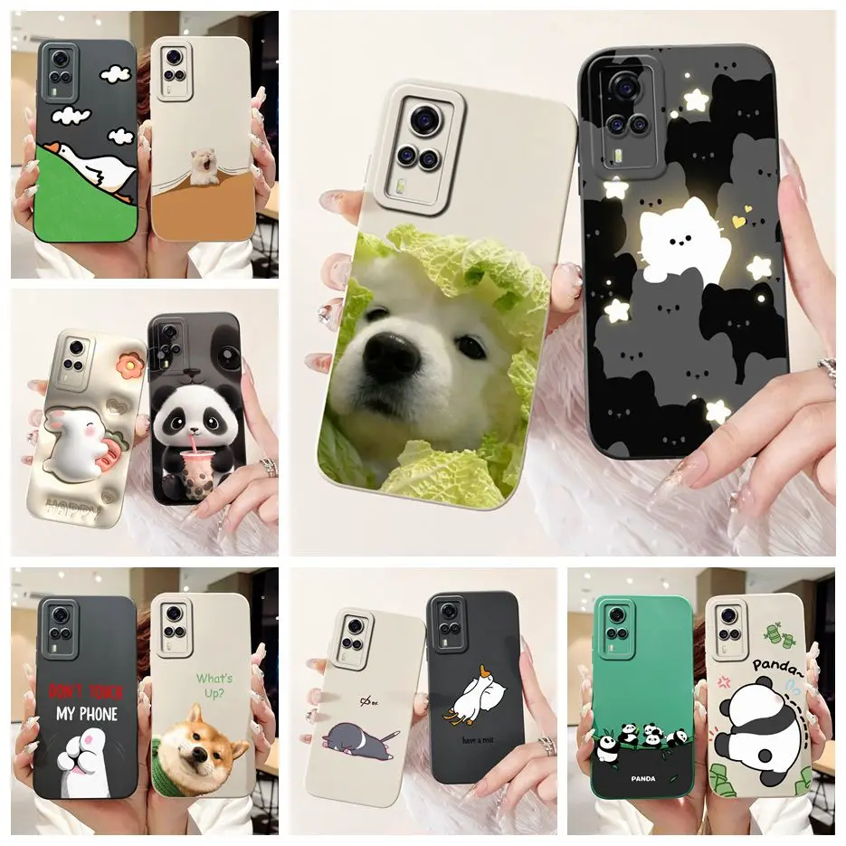 For Vivo Y31 Case Vivo Y51 2020 V2030 Cute Dog Cartoon Phone Case For Vivo Y53s 4G VivoY33 V2057 Vivo Y31 Y51 Soft Covers Fundas