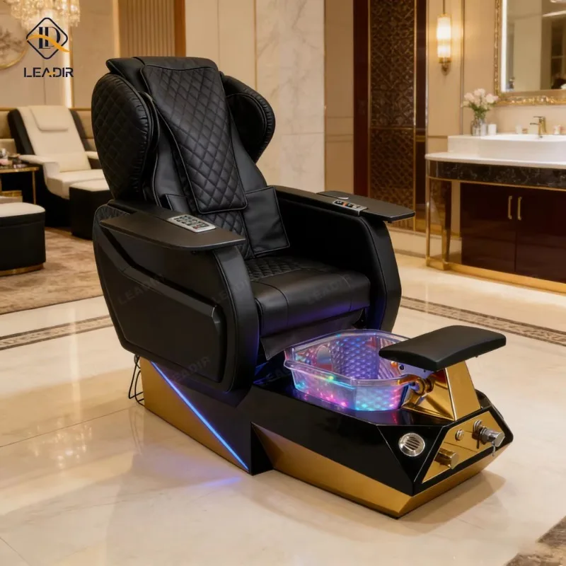 Custom Electric Reclining Foot Spa Massage Chair Pipeless Professional Foot Spa Massage Pedicure Chair
