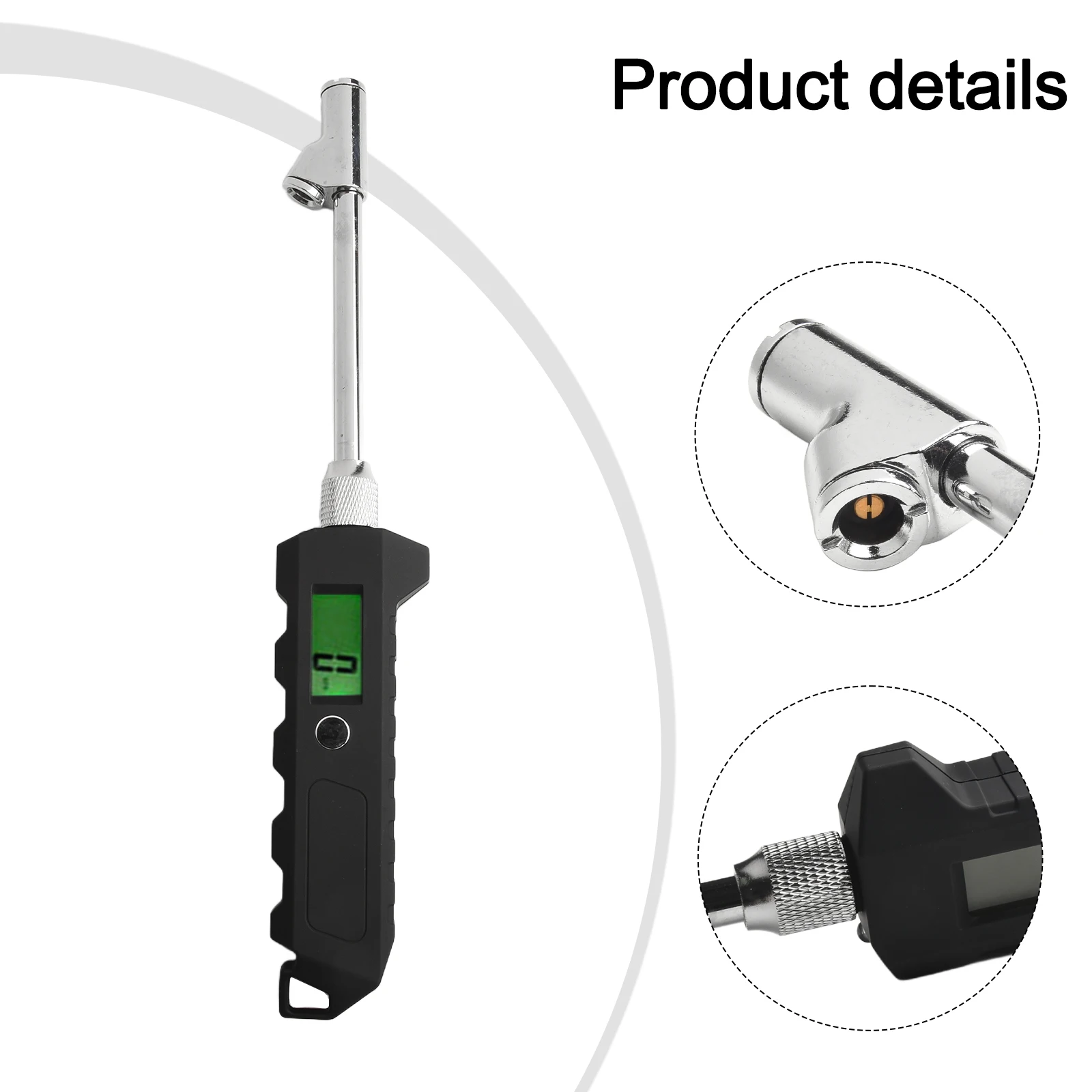 LCD Display Tire Air Pressure Gauge Backlight LCD Screen High Tire Pressure Low Tire Pressure Light Brightness