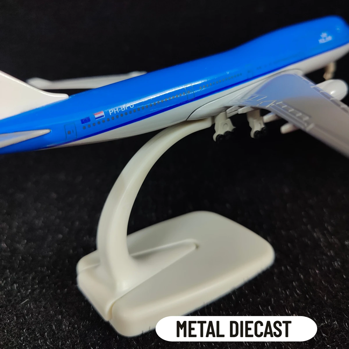 Scale 1:250 Metal Aviation Replica 20cm, KLM B747 Aircraft Model Airplane Miniature, Room Decor Xmas Gift Kids Toys for Boys