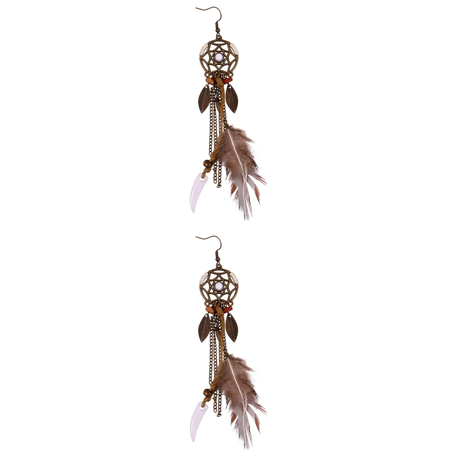 

1Pair Bohemia Style Earrings Elegant Ear Drops for Women Outing Party Wedding Fashion Alloy Ear Jewelry Long Dangle Pendant