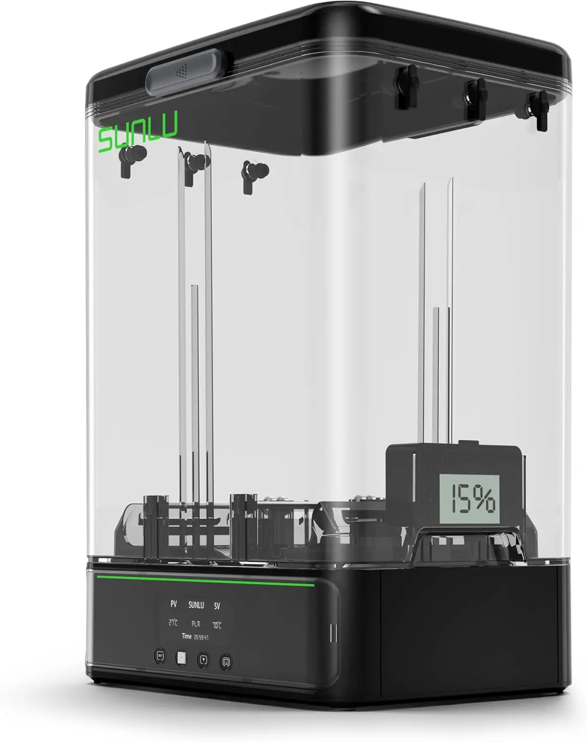 

SUNLU SP2 Filament Dry Box,Dry Box, 3D printing Fits 2x1kg/1x3kg spools,1.75-2.85mm. Smart temp control,Fast Shipping