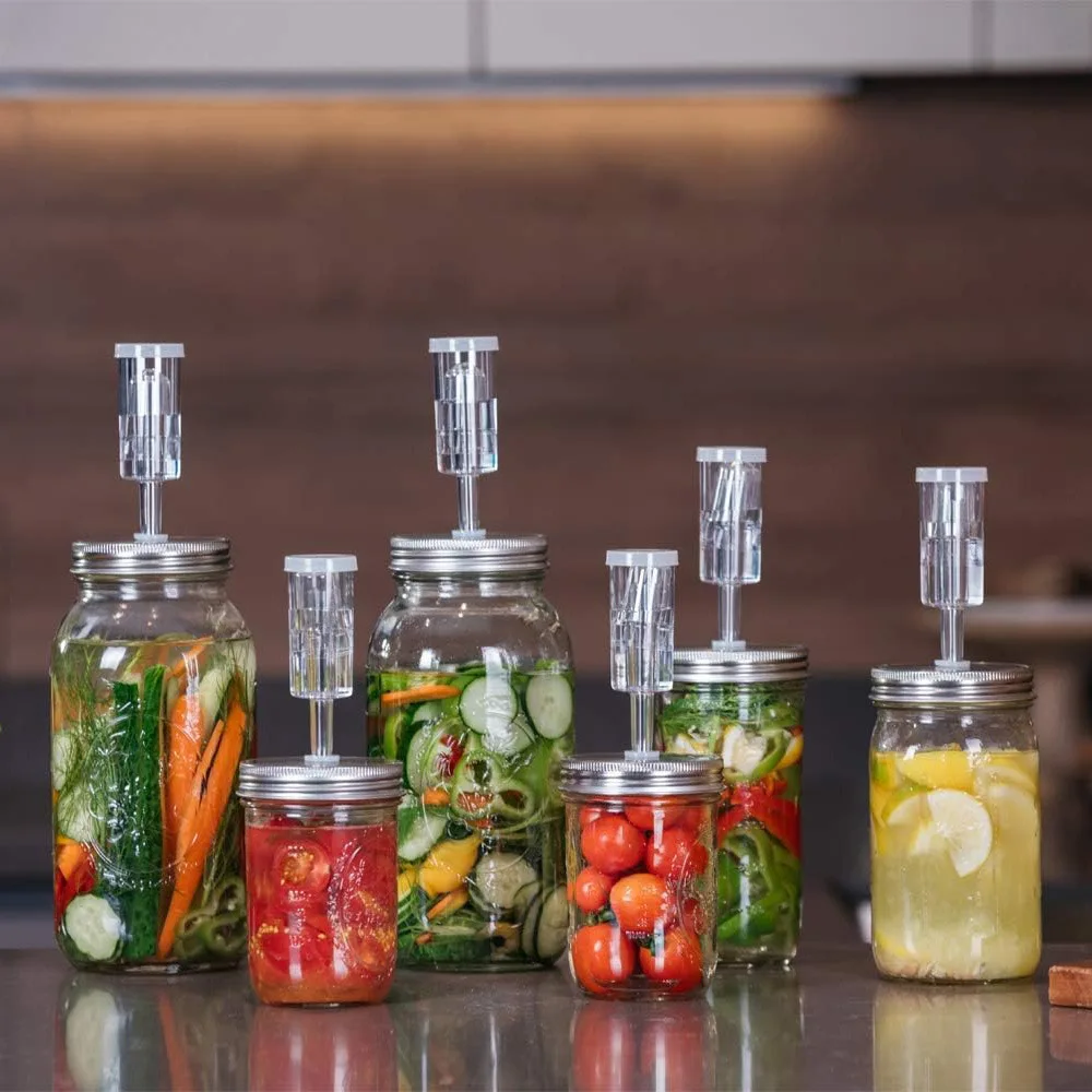 Juego de esclusa de aire de plástico para elaboración casera con ojales de silicona para conservar la elaboración de cerveza, fermentación de vino, chucrut, Kimchi