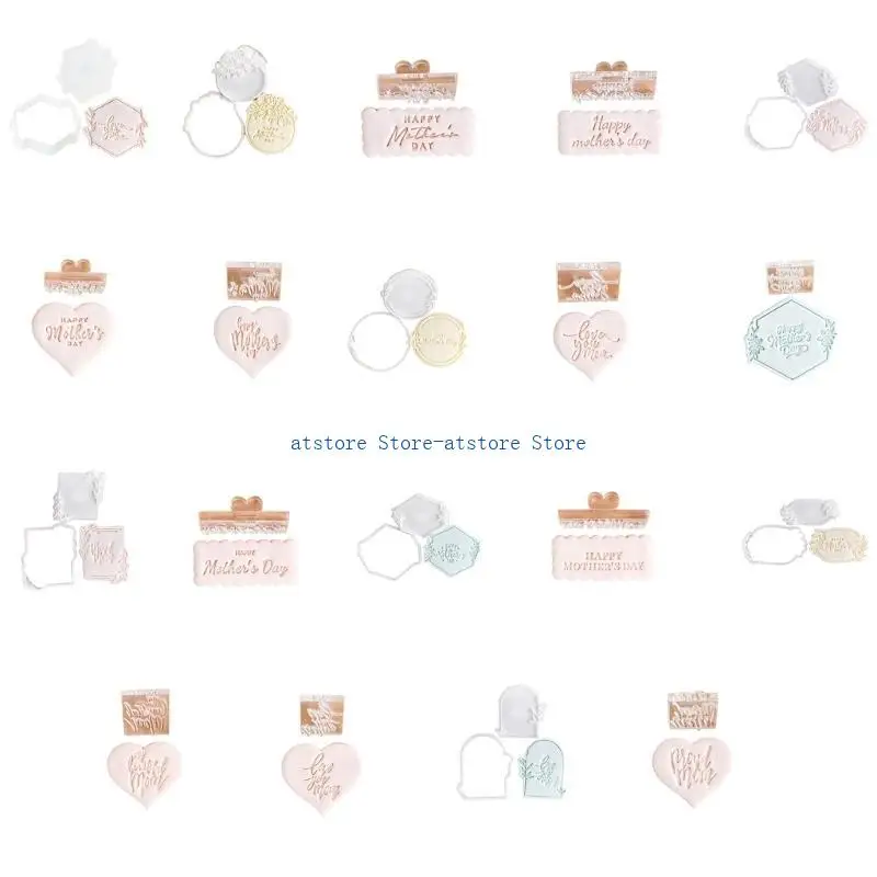 

H37D Mother's Day Fondant Cookie Cutter Biscuits Mould For Individualized Baking Gift