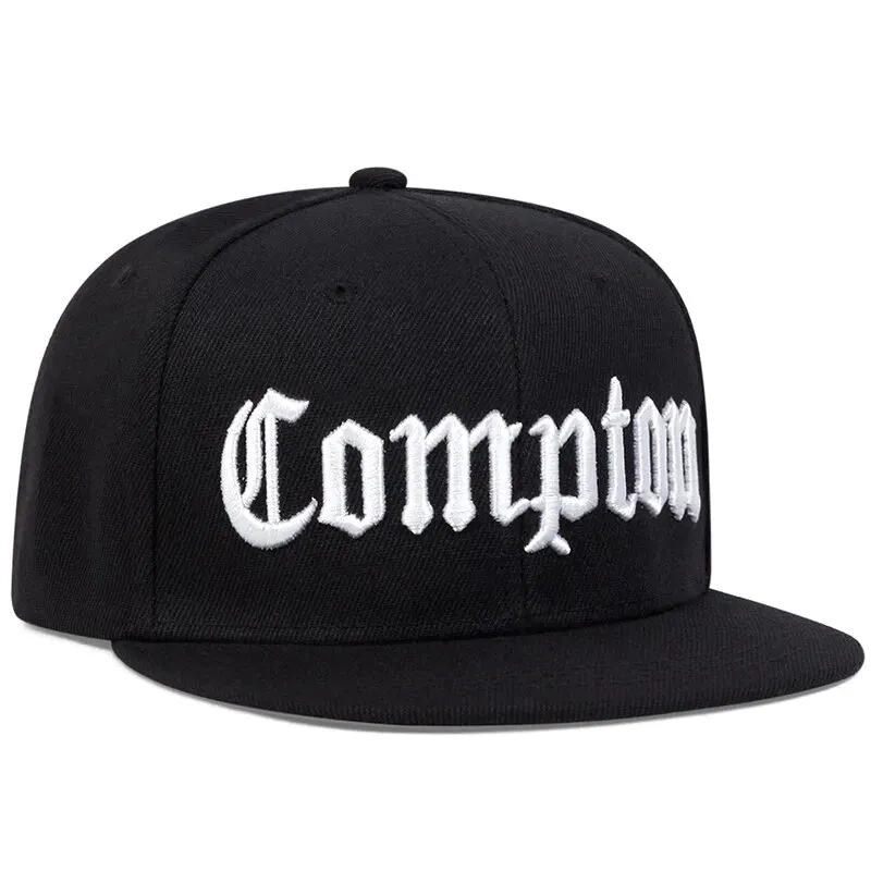 Unisex Compton Letter Embroidery Hip-hop Hats Outdoor Adjustable Casual Baseball Caps Sunscreen Hat