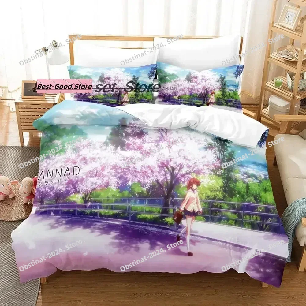 

Комплект постельного белья Clannad Single Twin Full Queen King Size, мягкий комплект пододеяльников для взрослых и детей, комплект постельного белья с 3D принтом в стиле аниме