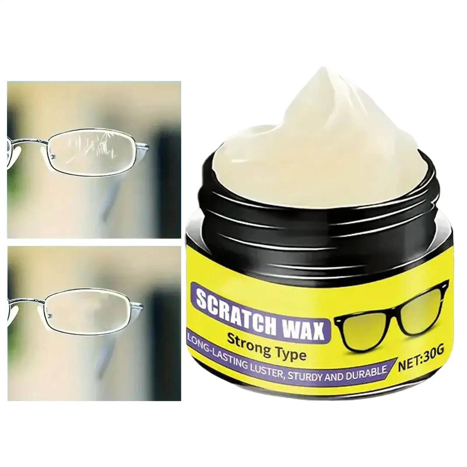 Eyeglass Scratch Remover 30g Lens Scratch Remover Eyewear Lens Grinding Repair Cleaner for Home School Office Road Trip Outgoing