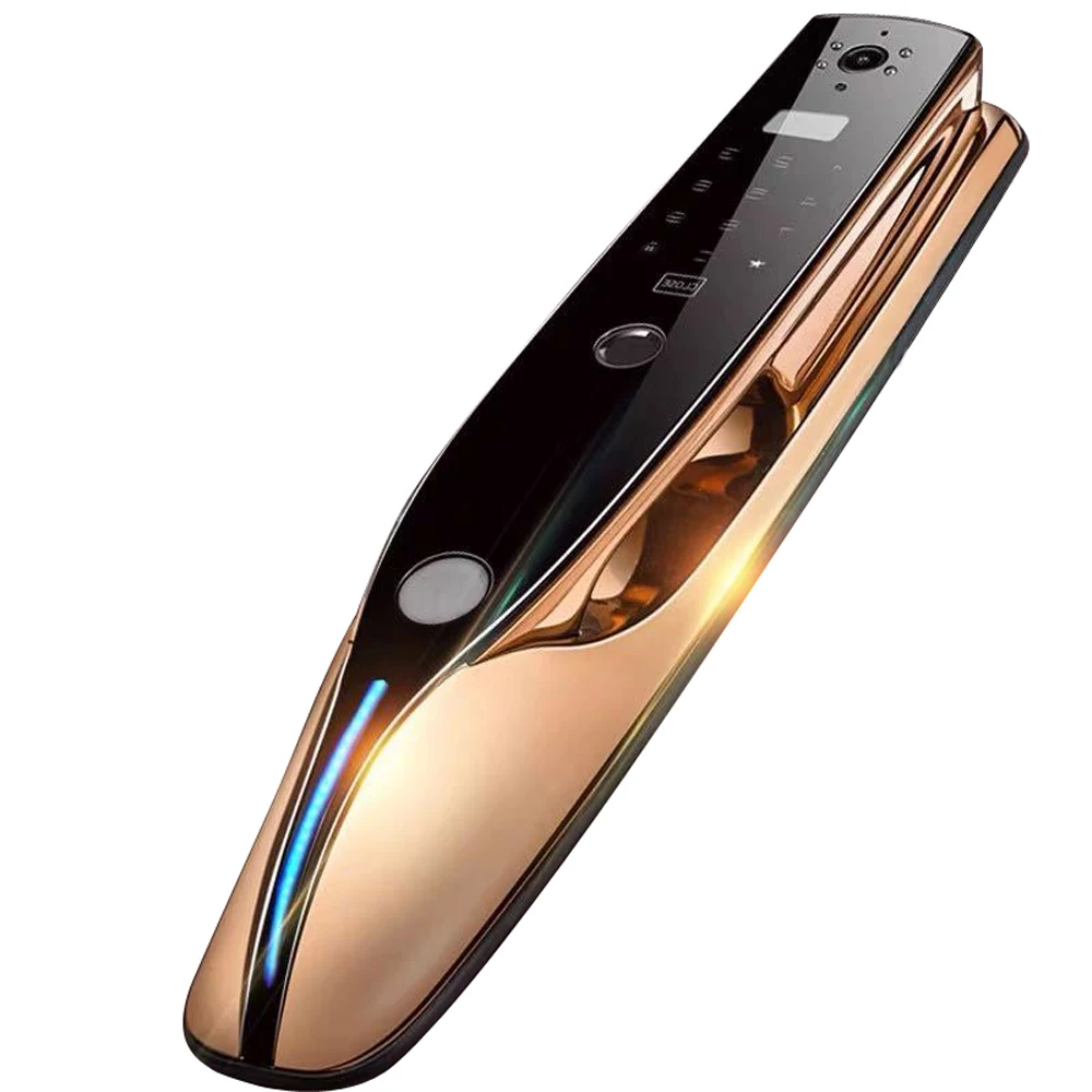 セキュリティ全自動スマート指紋ロック、目に見えるキャッツアイスマートスワイプカードパスワードドアロック付き