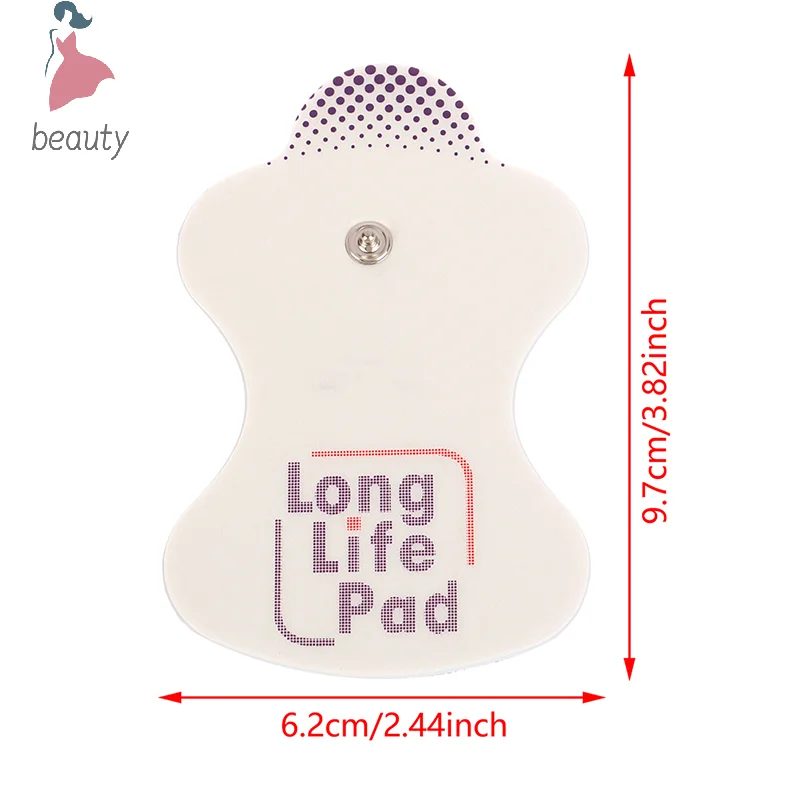 2PCS Long Life Pad Electrode Massage Pads Cable for Digital Tens Acupuncture Device Body Massager Therapy Machine