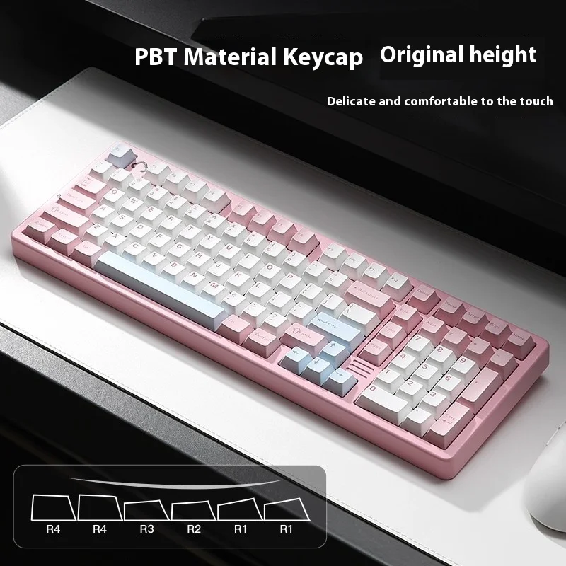 

YUNZII AL98 Mechanical Keyboard CNC Aluminum Keyboard Shell Hot Swappable Customized Switch Dynamic RGB 2.4G BT Wireless Custom
