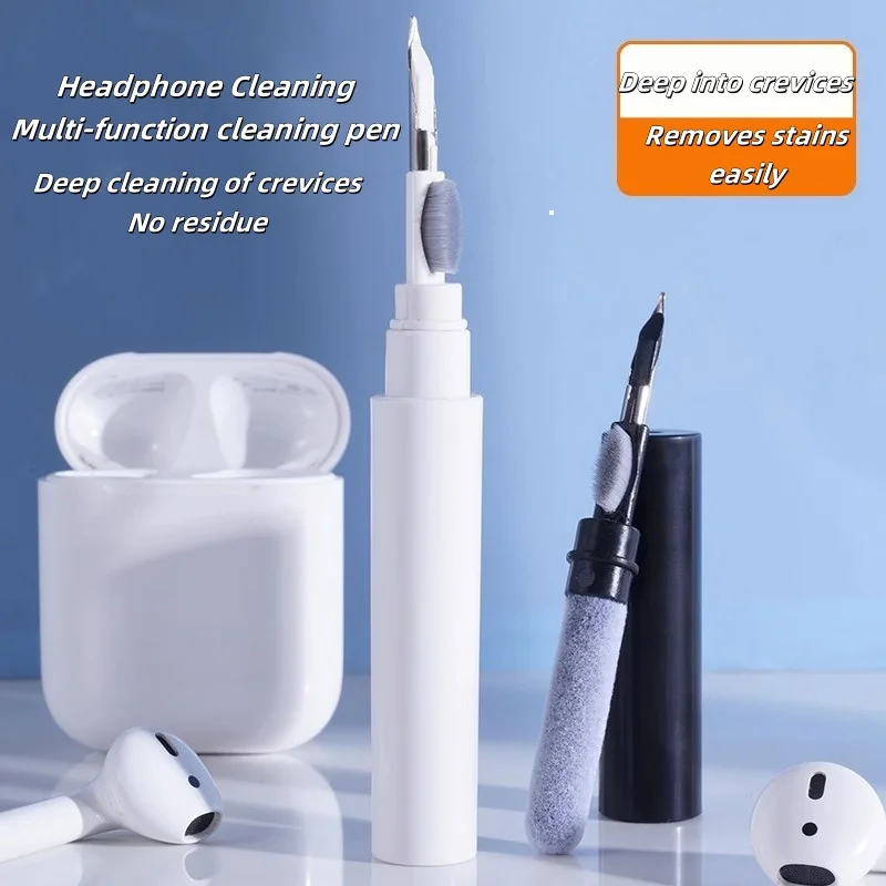 Multi-functional cleaning pen - Suitable for headphones, cell phone earpiece dust removal, portable headset cleaning device.