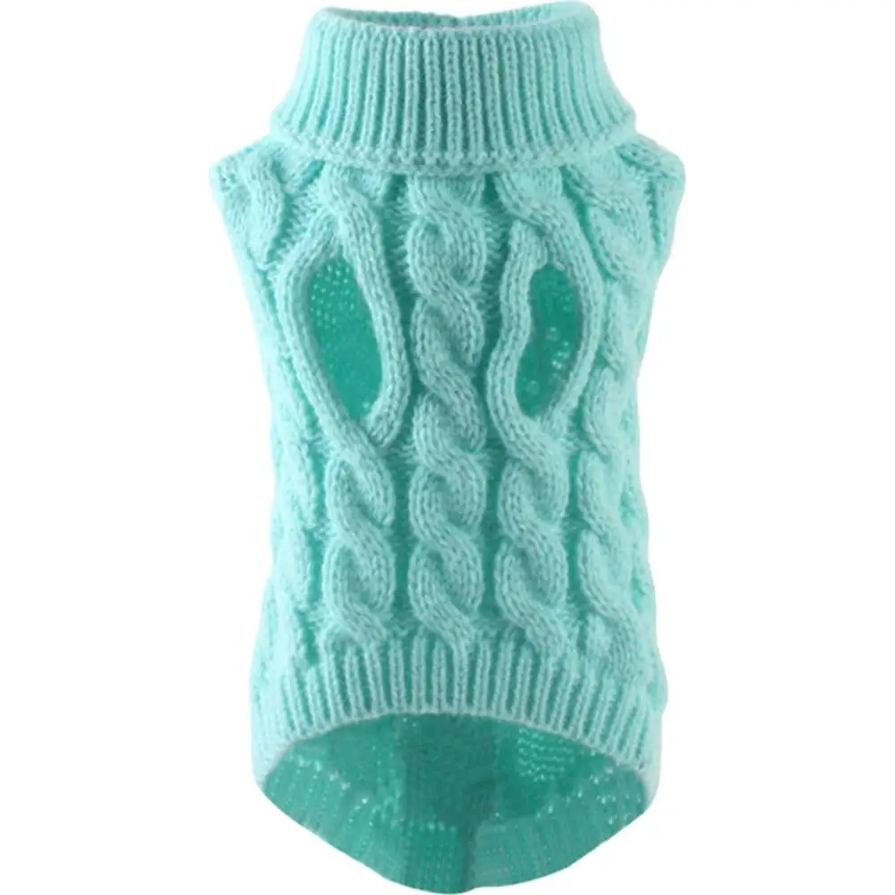 Hundekleidung Pullover Rollkragen Zopfmuster Warme Winterkleidung für Haustiere für Chihuahua Französische Bulldogge Katze Welpen Weste Mantel Bekleidung – Detail 1