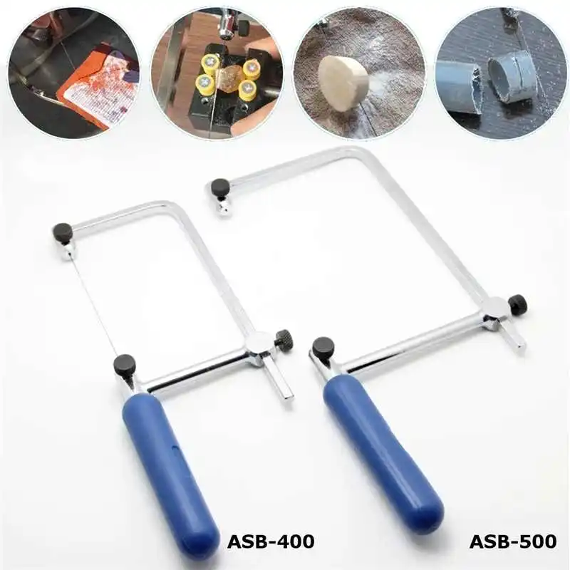 Adjustable Frame Sawbow U-shape Coping Jig Saw for Woodworking Craft Jewelry DIY Hand Tools ASB 500/400