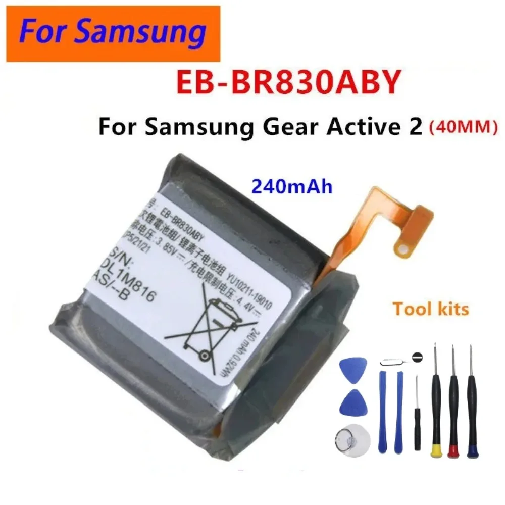 FastShipping 240mAh EB-BR830ABY Watch Battery With Tools For Samsung Gear Active 2 SM-R830 R835 Replacement Battery