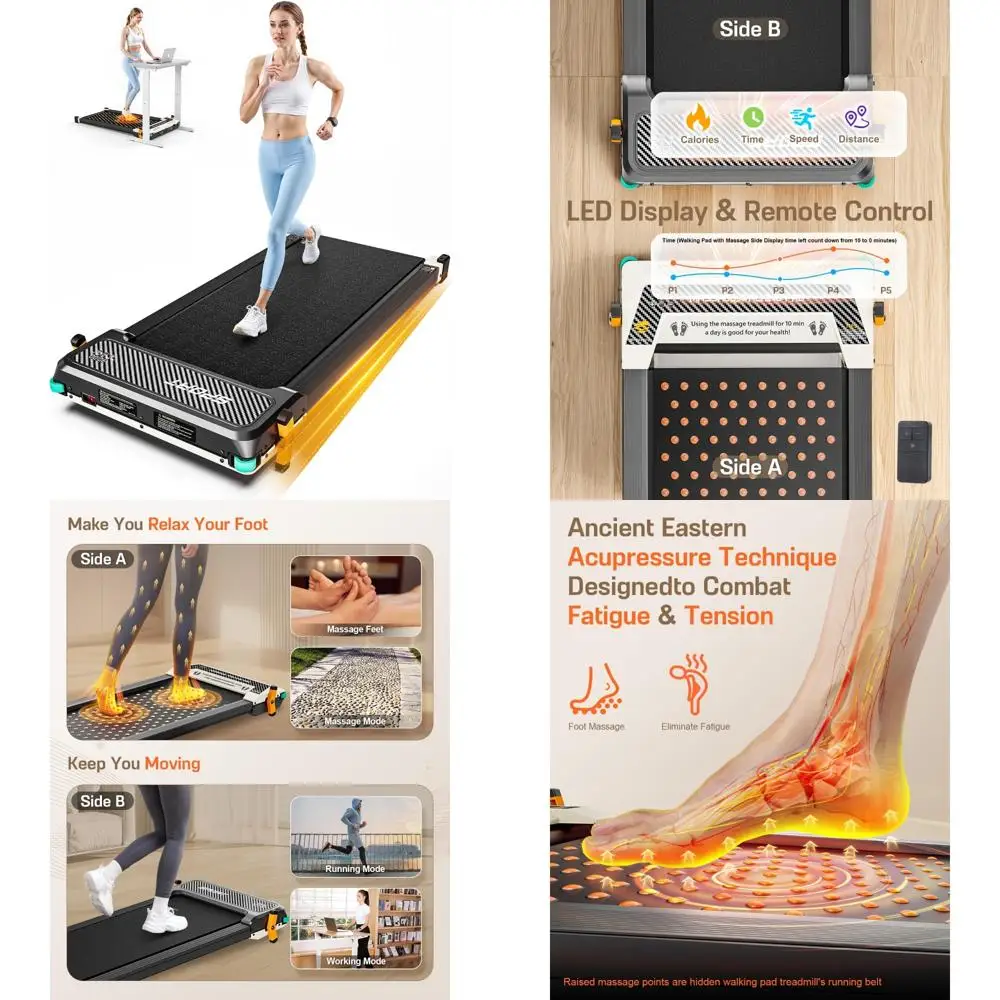 Dwustronna bieżnia z funkcją masażu stóp i nachyleniem 180 °   Dwustronny wzór