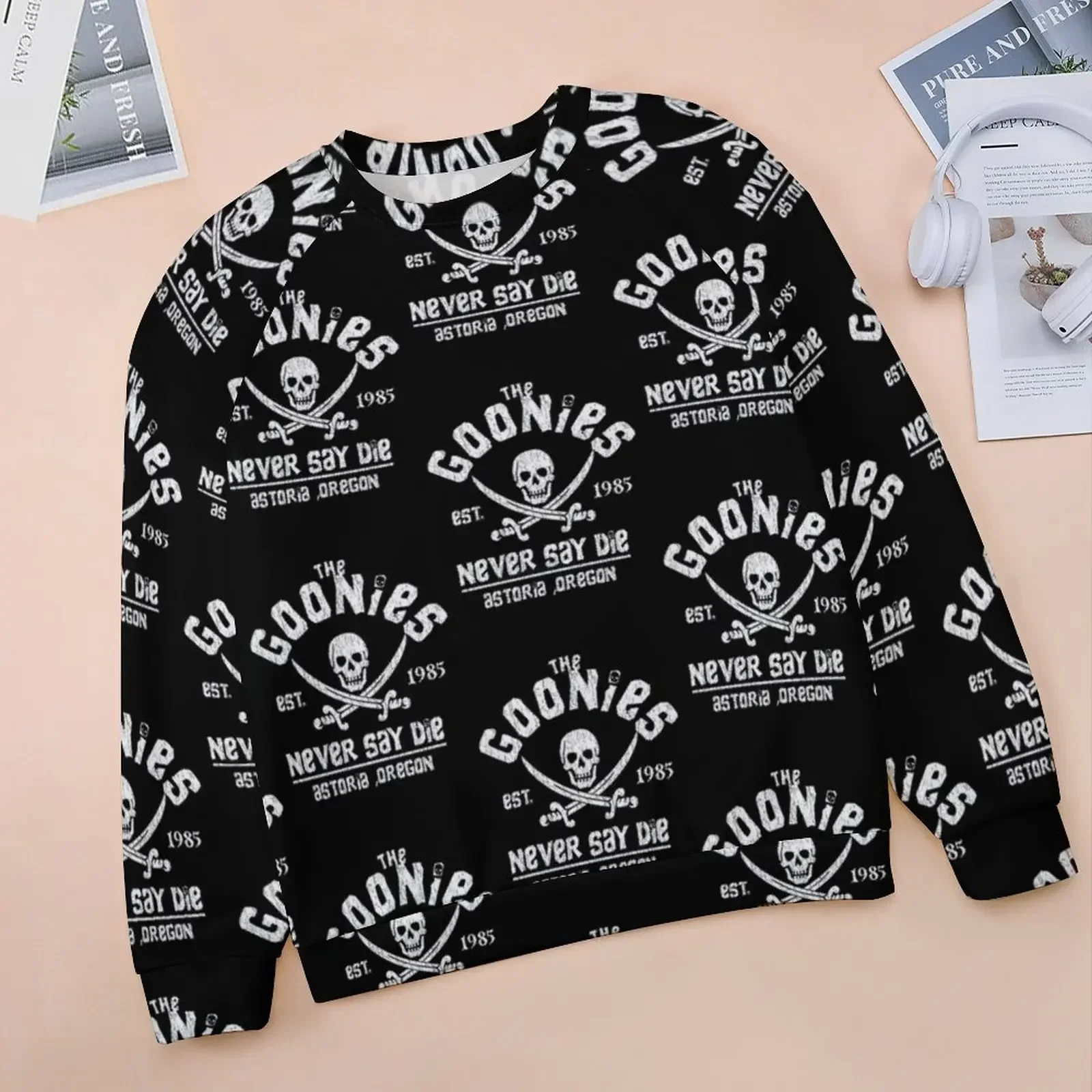 The Goonies Print Casual Hoodies Autumn Skull Pirate Cute Hoodie Woman Long Sleeve Oversized Street Style Graphic Sweatshirts