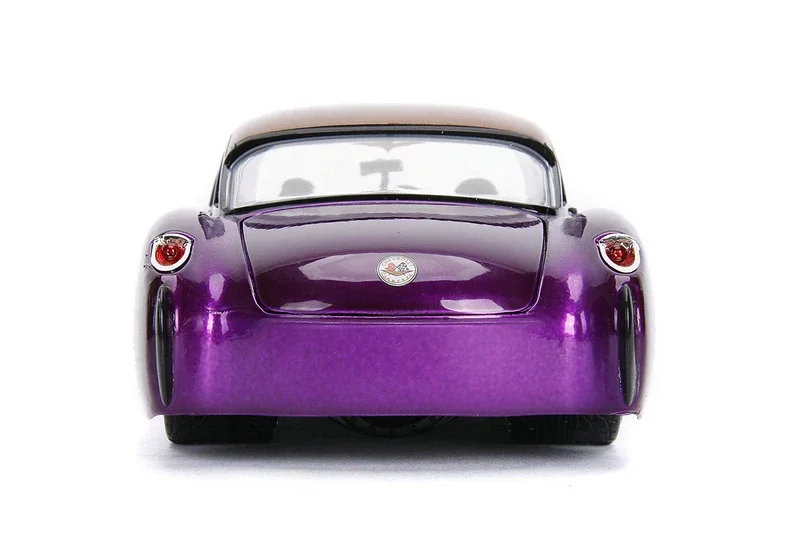 Jada 1:24 Violet Chari 1957 Muscle Scale Diecast Alloy Cat Girl And Car Model Metal Car Collection Display Decorations