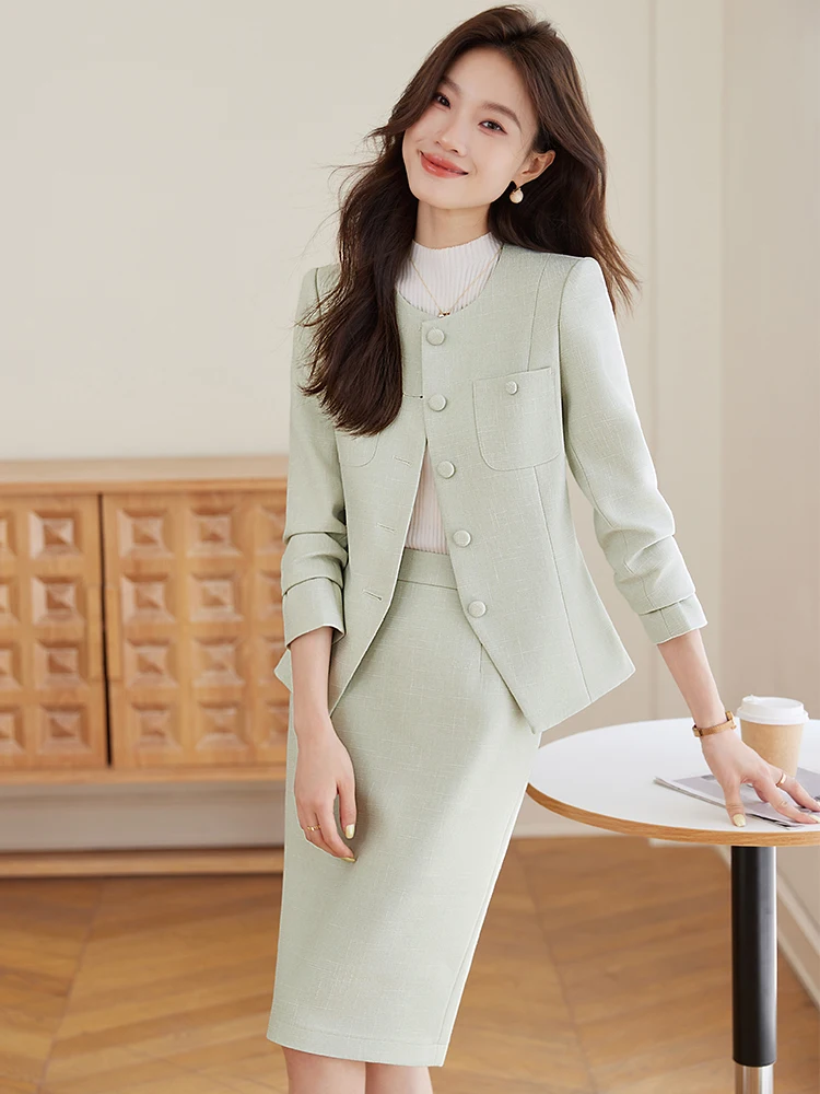 

Ele Sle Women's Suiting Jaet And Pants Two-Piece Set Profional Faionable Autumn New Arrival for Ladies