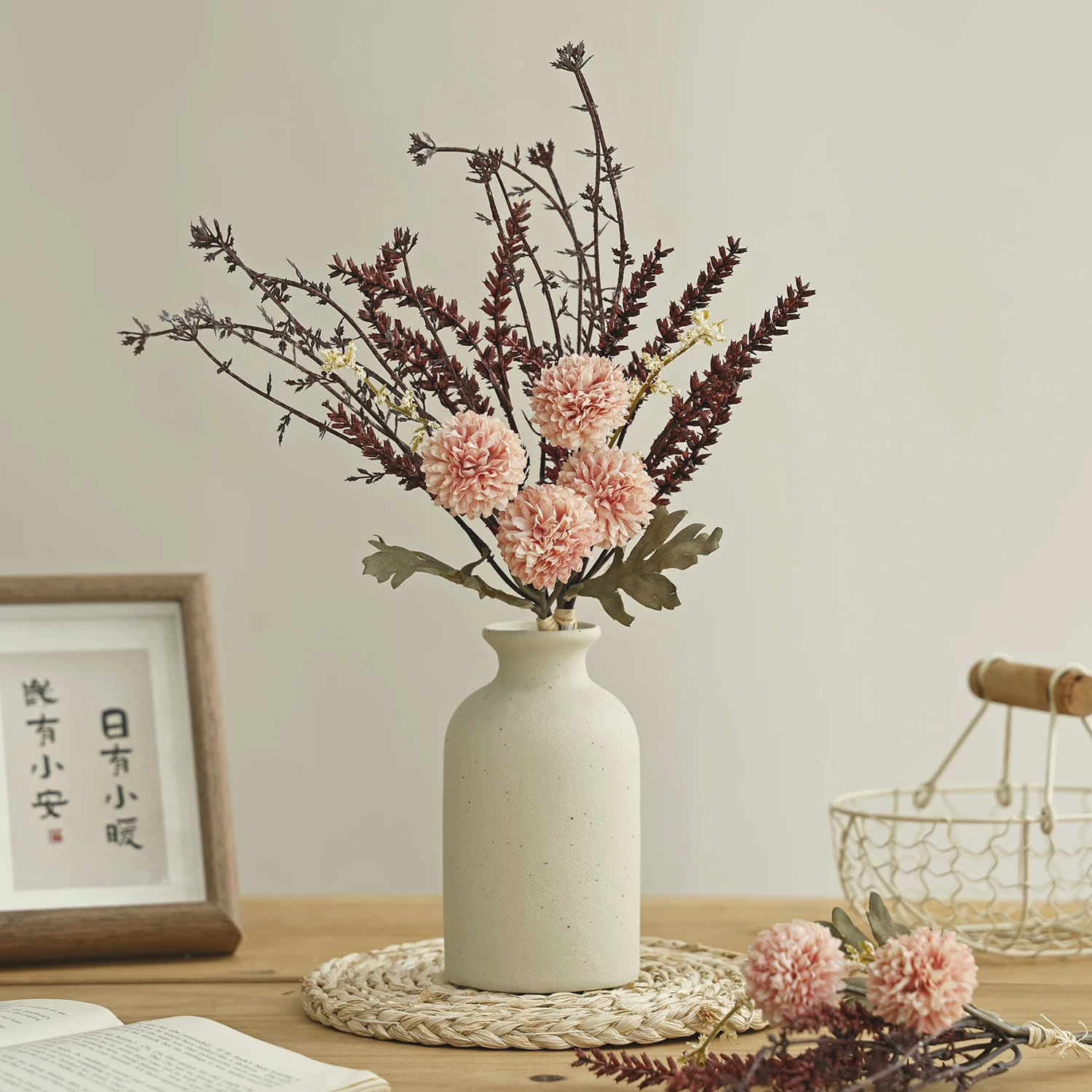 Artificial Flower Combination Branch High Quality Wedding Wreath Bridal Bouquet Decora Festival Home Room Table Gift Vase Bonsai
