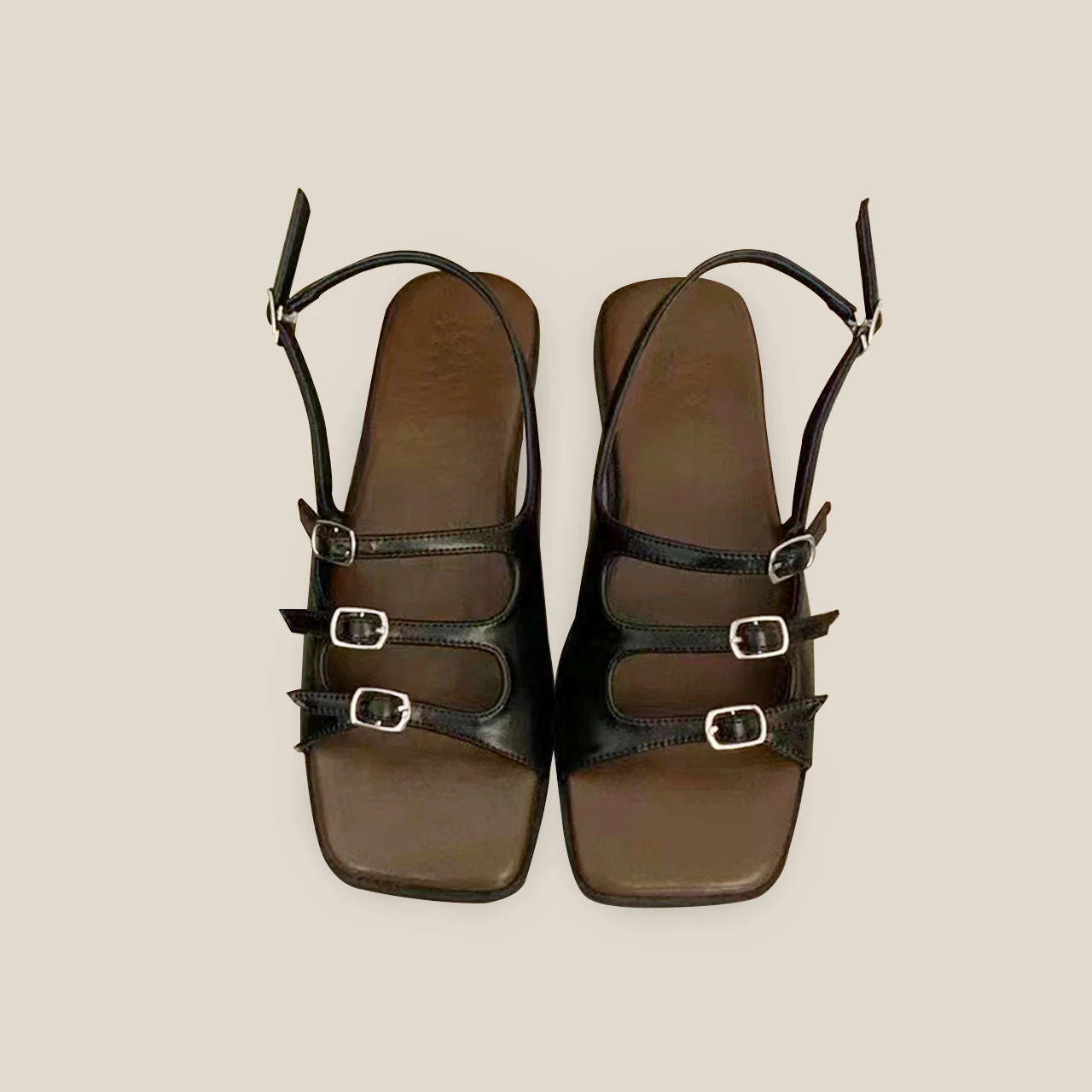 

Women's 3-Strap Flatform Slide Sandals Comfortable Walking Sandals for Beach Travel