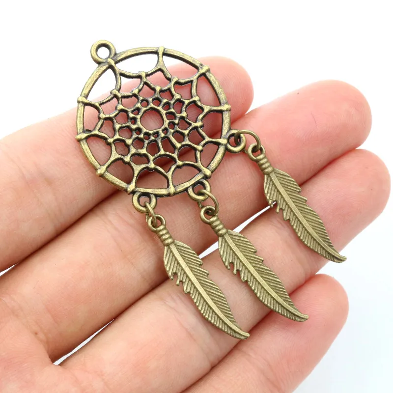 5pcs Charms Native Dream Catcher Connector Antique Making Pendant fit,Vintage Tibetan Bronze Silver color,DIY Handmade Jewelry