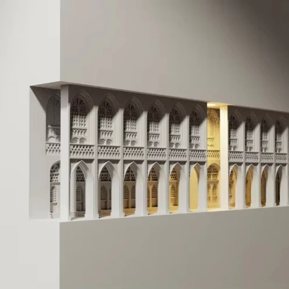 Modern Light Emitting Diode Wall Light Square Embedded Gypsum Corner Decorative Gypsum Embedded Living Room Bedroom
