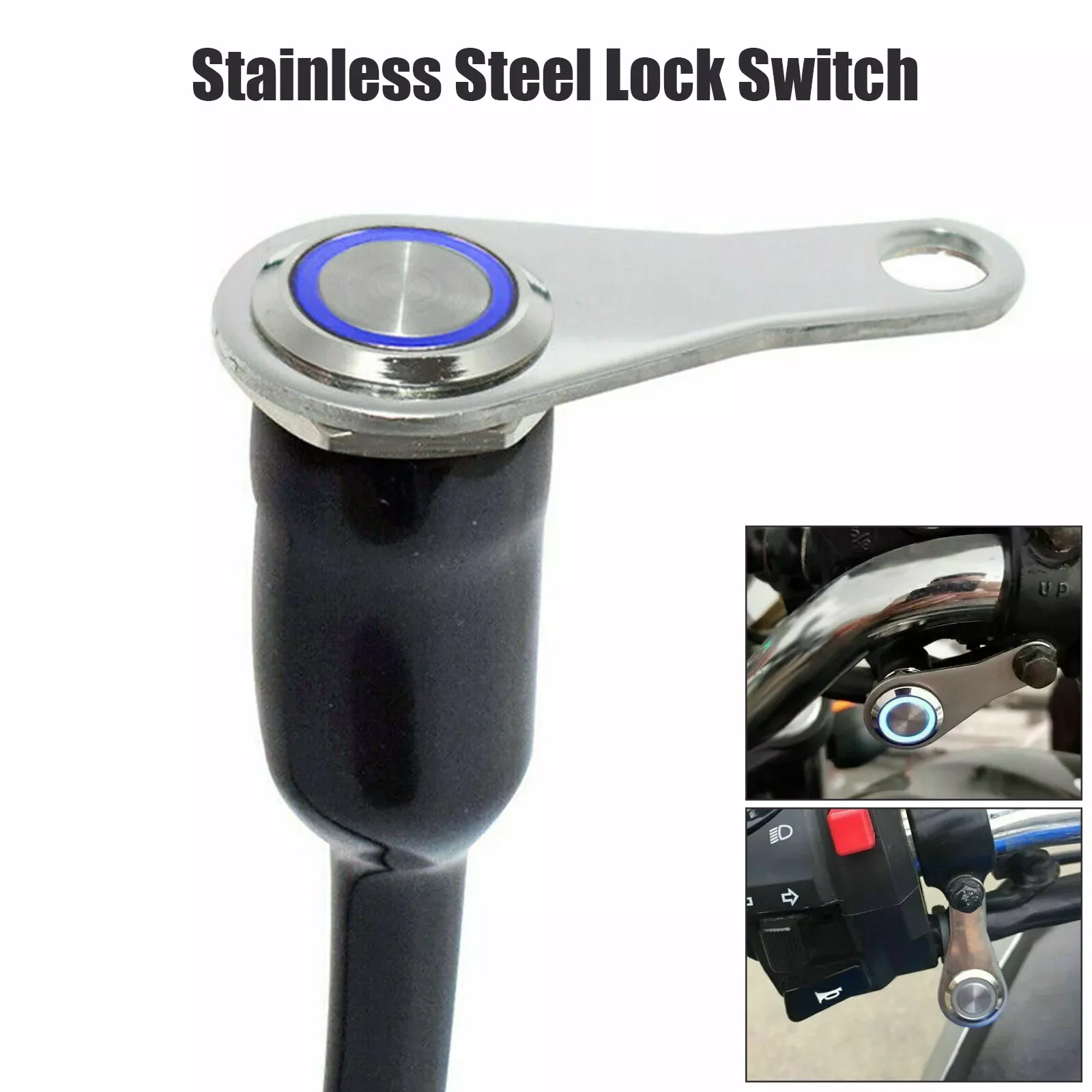 1Pcs LED Motorcycle Switch Replacement ON-Off Headlight Fog Light Handlebar Adjustable Mount Waterproof Switch Motorcycle Parts