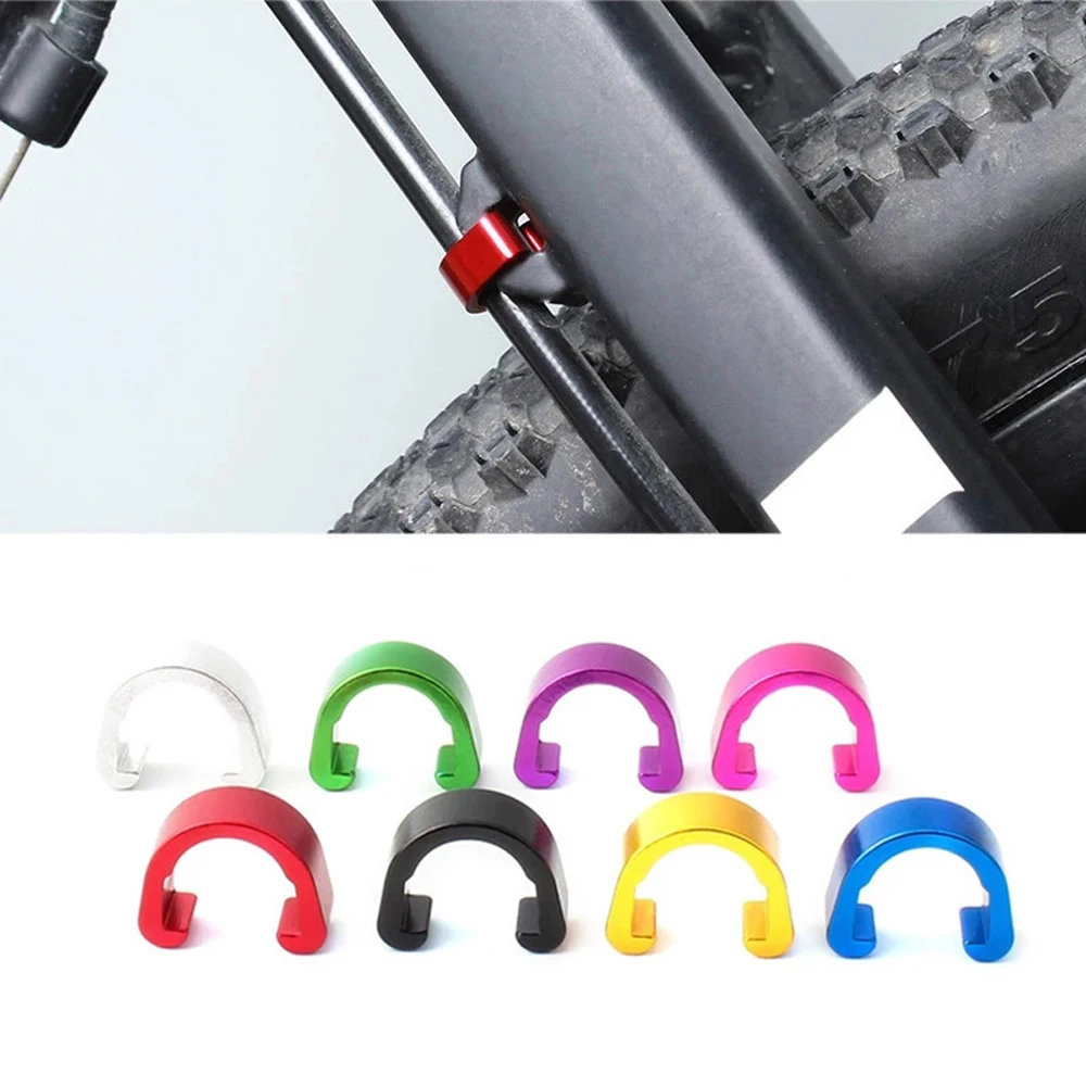 Road Bike For Brake Cable Aluminum Alloy For Shifter Cable Bicycle C Clips C Shape Buckle Fixed Clamp Clips Fixed Tubing Clips
