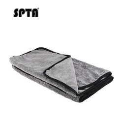 SPTA GSM380 Microfiber Edge Decontamination Towel Extra Soft Car Wash Microfiber Car Cloth for Interior Cleaning