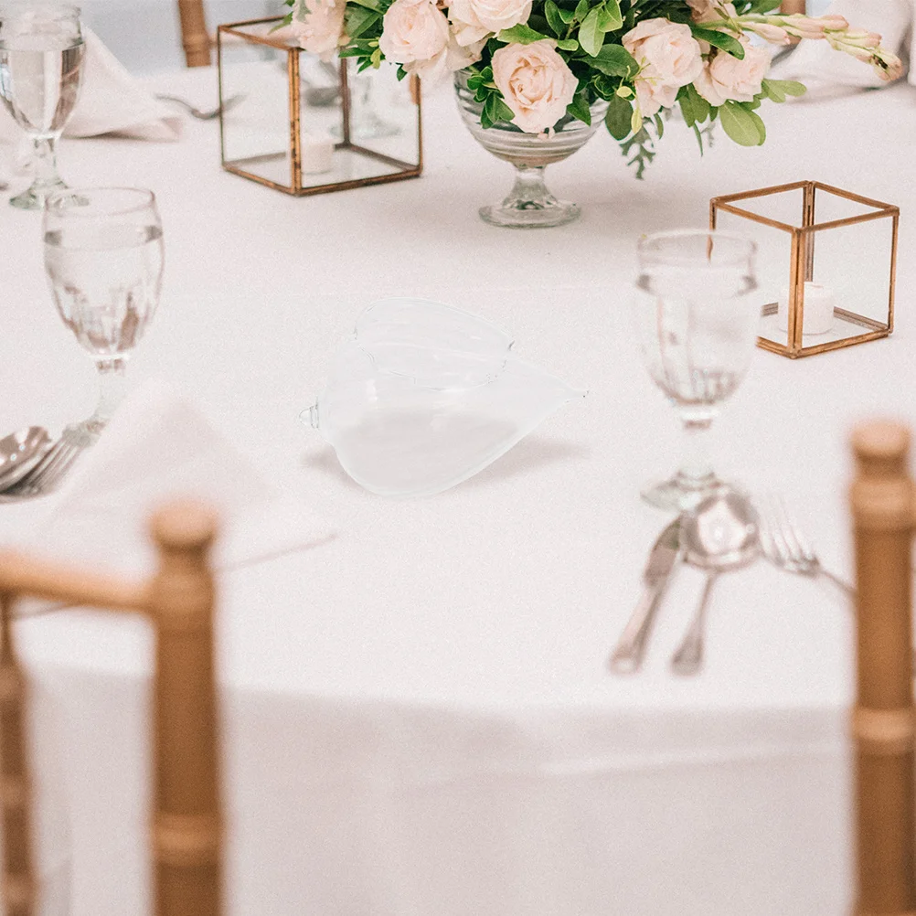 

2Pcs Ocean Style Conch Drinking Glasses Unique Shell Cocktail Cups Clear Glassware for Home Bar Parties Aesthetic Beverage Cups