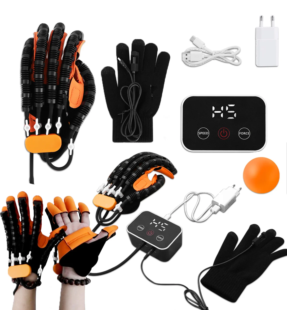 

Hand Training Robot Gloves Stroke Hemiplegia Finger Rehabilitation Trainer Physiotherapy Glove Hand Function Exercise RobotGlove