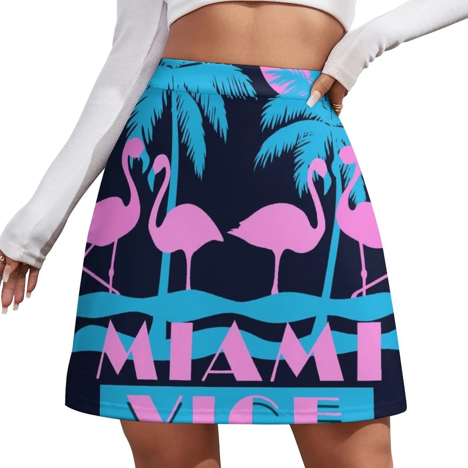 

Miami Vice - Flamingo Florida Mini Skirt new in clothes skirt women korean style clothes fashion Mini Skirt