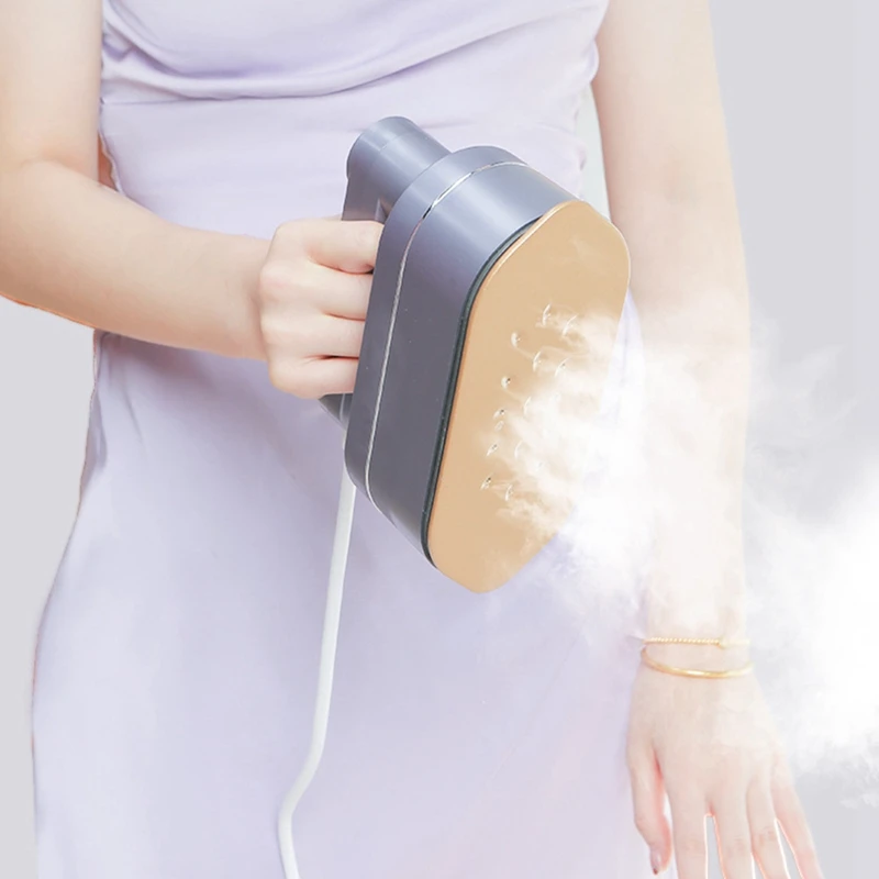 Vaporizador para ropa Plancha de vapor portátil 1200W para tela variable, 180 °   Plancha giratoria para el hogar y los viajes Enchufe estadounidense-Blanco Durable