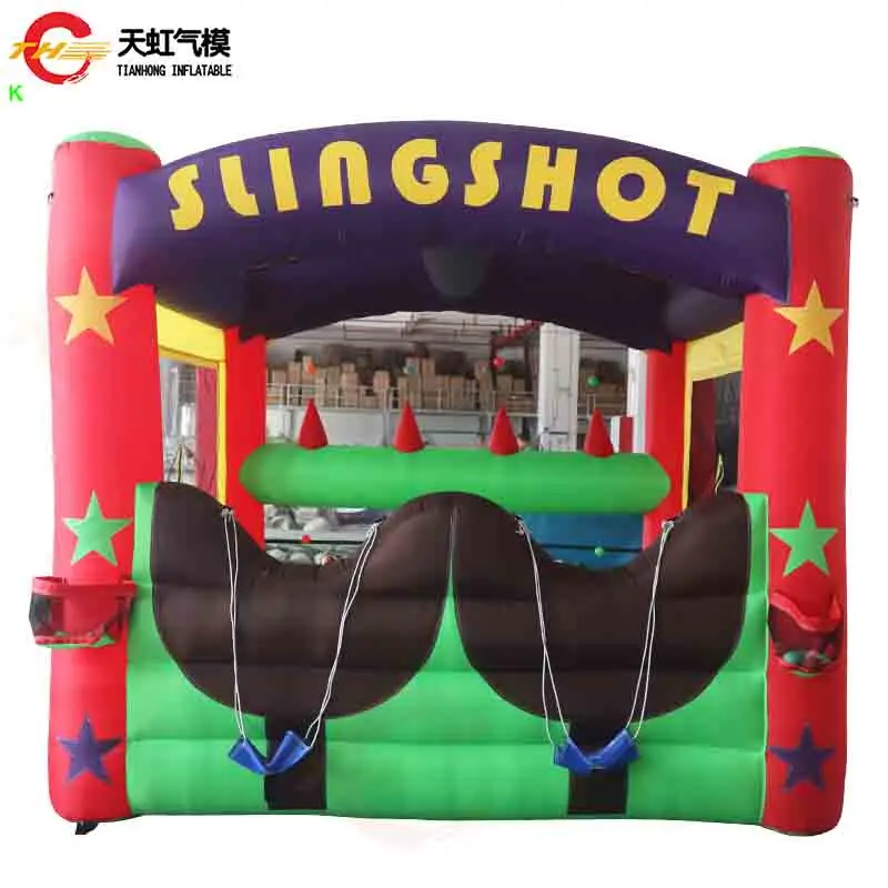 Fast Shipping 3x3m Inflatable Slingshot Carnival Sport Game Children Balls Shooting Target Challenge Toys