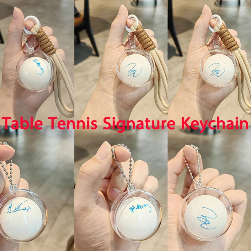 

Ma Long Sun Yingsha Table Tennis Signature Keychain Wang Chuqin Xu Xin Small Pendant Accessories Ball Bag Backpack Accessories