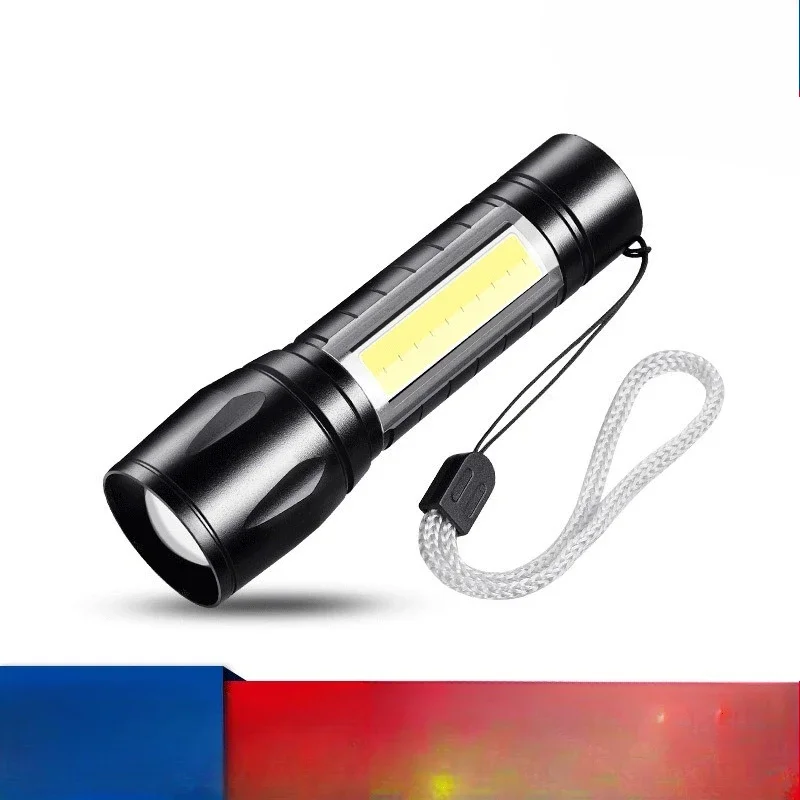 

Multi-purpose Long-range Portable Ultra Bright LED Strong Light Flashlight Rechargeable Household Small Mini Portable Side Light