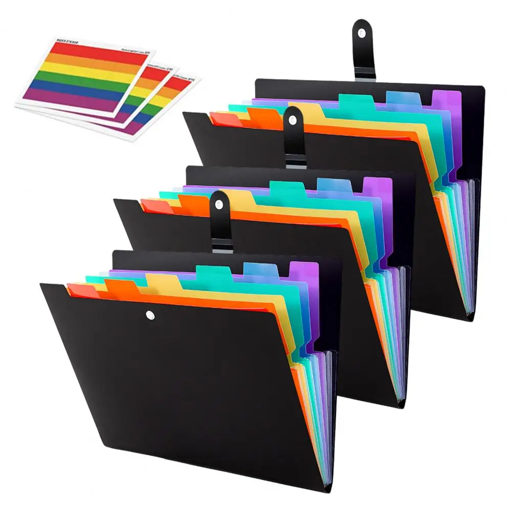 Folder Organizer Reusable Lightweight A4 Size Expanding File Folders Capacity Document Organizer with 7 Grids Ideal for Sellers