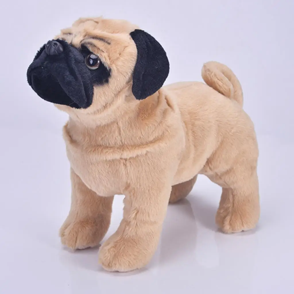 Soft Animal Toy Educational Gift for Toddlers Children, Plush Dog Pug