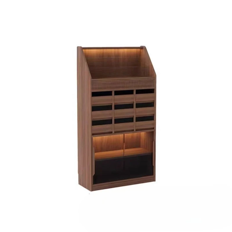 

Nordic solid wood black walnut chest modern simple solid wood bookcase