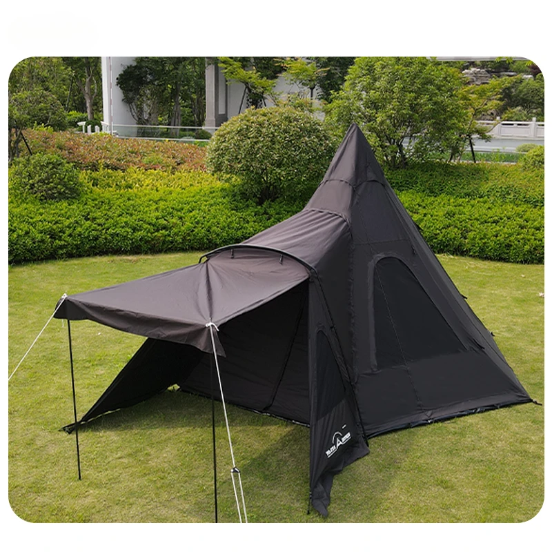 Boteen 600D Oxford Waterproof Big Capacity Straight Bracing Type Tipi Tent for Glamping Outdoor Camping at Competitive Price