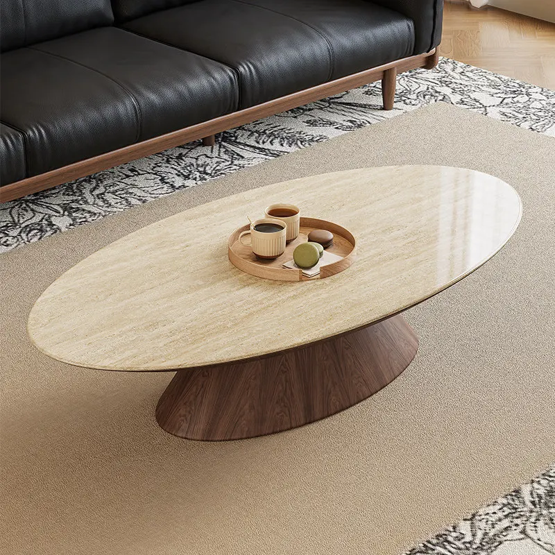 

Luxury Living Room Coffee Table Decoration Clear Aesthetic Designer Side Table Wood Industrial Mesa Auxiliar Salon Furniture