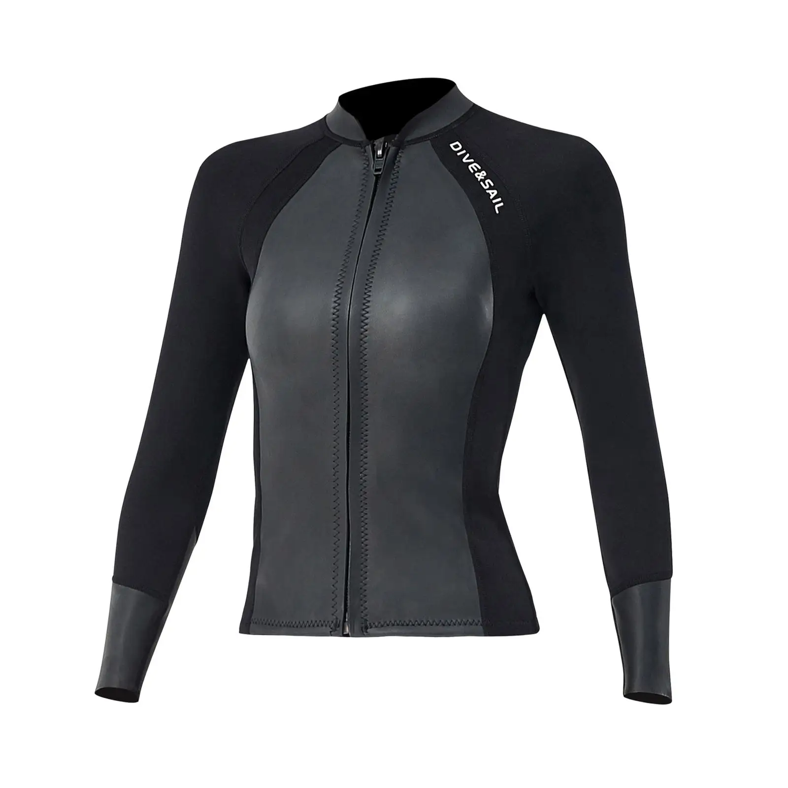 

Гидрокостюм из неопрена 2 мм, верхняя часть костюма для дайвинга, куртка с длинными рукавами и молнией спереди, сохраняющая тепло, с защитой от солнца, для снорклинга и гребли на каноэ