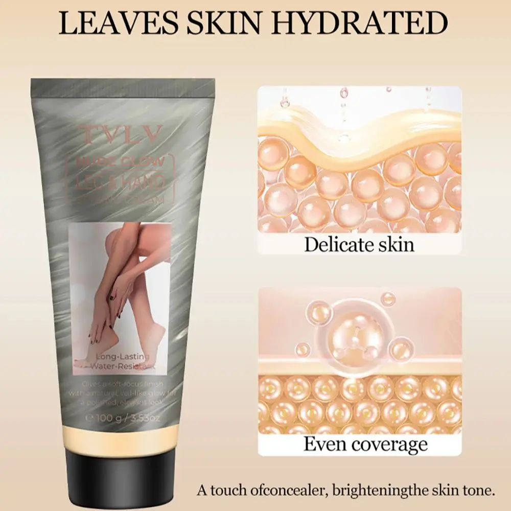 

100g Leg Makeup Moisturizing Liquid Body Foundation Fake Lotion Concealer Even Skin Tanning Tone Care Tan Body Cream Skincare