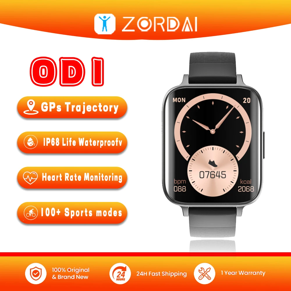 ZORDAI OD1 Curved Screen Smartwatch Men Sports Waterproof Wrist Watches Fitness Bracelet Women Watch Bluetooth Call Smart Watch